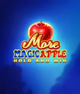 Step into the enchanting world of the More Magic Apple slot game by 3 Oaks Gaming, featuring a luminous red apple on a deep blue background. This graphic conveys the enchanting theme with a touch of mystery. Ideal for those enchanted by fairy-tale slots, the vibrant visuals and attractive design make this slot stand out. 