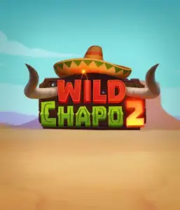 Experience the vibrant Mexican desert with the Wild Chapo 2 game by Relax Gaming, highlighting a whimsical bull wearing a sombrero set against a serene desert backdrop. This image conveys the charm and humor of the game, perfect for those who love culturally inspired slots, providing a entertaining gaming experience.