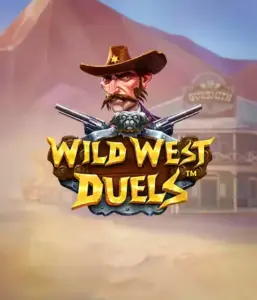  Step into the rugged world of "Wild West Duels" by Pragmatic Play, featuring a tough gunslinger ready for a showdown. The image shows a resolute cowboy with crossed pistols, framed by a desert backdrop. His intense eyes and detailed attire highlight the theme of the Old West. The game's title is prominently featured in a striking font, adding to the exciting theme. 