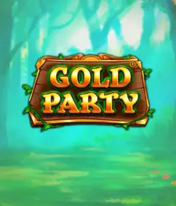 Step into the enchanted forest of the Gold Party game by Pragmatic Play, featuring a rustically styled wooden sign decorated with golden letters. The backdrop of misty green forest adding a touch of enchantment to the game's theme. Ideal for fans of magical and nature-inspired games, offering a captivating escape. 